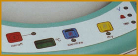 panel de control autoclave